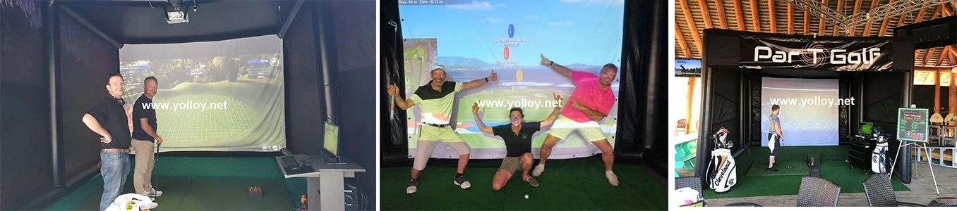 clients' feedback of inflatable golf simulator tent